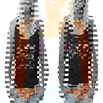 Subtle Floral Anti Trump Flowers Foxglove Daisy Tulip Women Tank Top - Monsterry
