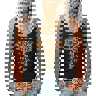 Tendance Éléphant Tribal Rétro Indien Éléphant Mandala Tribal Débardeur pour femme - Cadeauxyz