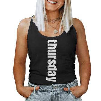 Thursday Days Of The Week Boys Girls Women Tank Top - Thegiftio UK