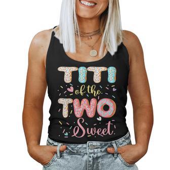 Titi Of The Two Sweet 2Nd Birthday Girl Donut Lover Women Tank Top - Thegiftio UK