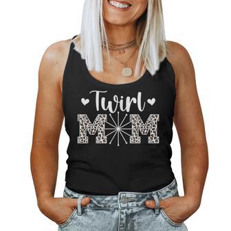 Twirl Mom Leopard Baton Twirling Mom Baton Twirl Mother Women Tank Top - Thegiftio UK