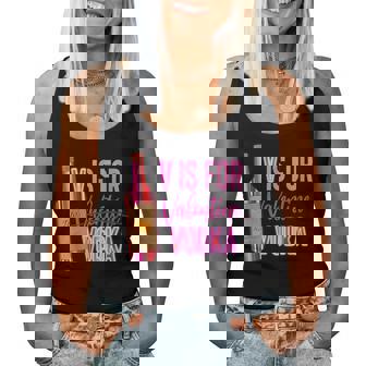 V Is For Valentine Vodka Valentine's Day Women Tank Top - Monsterry