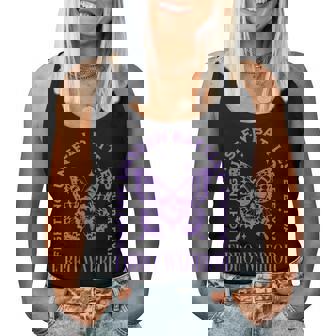 Warrior Awareness Butterfly Purple Fibromyalgia Awareness Women Tank Top - Monsterry