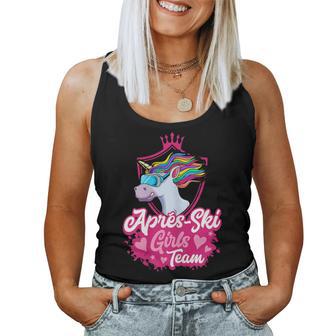 Women's Apres Ski Unicorn Girls Team Party Ski Goggles Girls Saying Tank Top Frauen - Geschenkecke