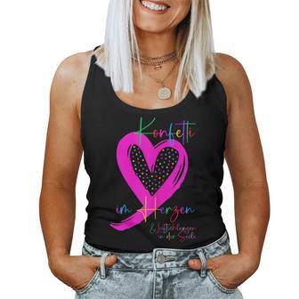 Women's Confetti In The Heart Carnival Top Instead Of Costume Fancy Dress Tank Top Frauen - Geschenkecke