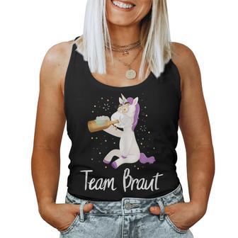 Women's Team Bride Jga Unicorn Wedding Stag Night Bride Tank Top Frauen - Geschenkecke