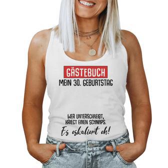 30Th Birthday Party Guest Book Man Woman Decoration Tank Top Frauen - Geschenkecke