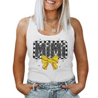 Cute Softball Mimi Ballpark Coquette Bow Grandma Women Tank Top - Thegiftio