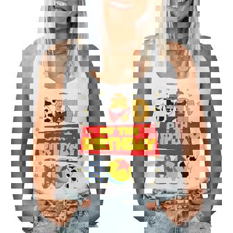 Dad And Mom Of The Birthday Toy Family Decoration Women Tank Top | Mazezy