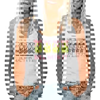 Dill With It Canned Pickle Coquette Bows Girl Women Tank Top - Seseable