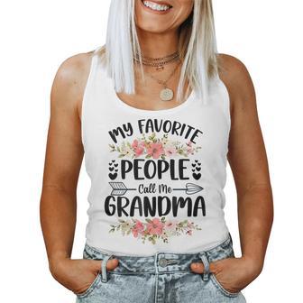My Favorite People Call Me Grandma Mother's Day Women Tank Top - Thegiftio UK