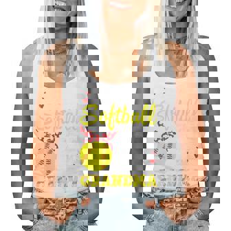 My Favorite Softball Player Calls Me Grandma Ball Mother Day Women Tank Top | Seseable CA