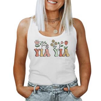 Floral Yia Yia For Grandmother Wildflower Women Tank Top - Thegiftio UK