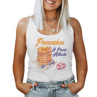 Graphic With Pancakes And Panic Attacks For Girls And Women Tank Top Frauen - Geschenkecke