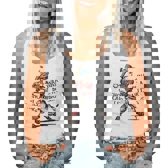 Retro Wanna Be A Baller Shot Caller Mama Mom Baseball Women Tank Top - Thegiftio