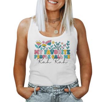 Groovy My Favorite People Call Me Rah Rah Floral Mother's Women Tank Top - Thegiftio UK