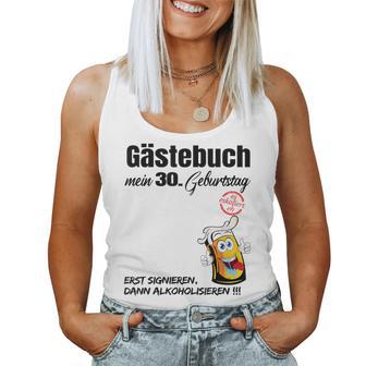 Guest Book 30Th Birthday Man Woman 30Th Birthday Decoration Tank Top Frauen - Geschenkecke