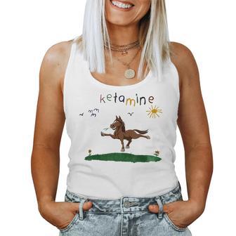 Ketamineintage Colourful Ketamine Horse Blue Tank Top Frauen - Geschenkecke