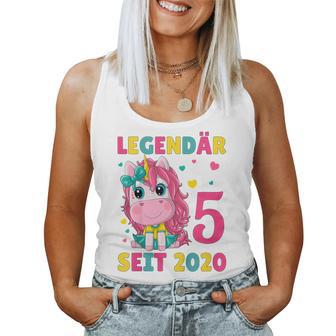 Kinder 5 Geburtstag Einhorn Mädchen 5 Jahre Alt Geburtstag Tank Top Frauen - Geschenkecke