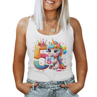 Kinder Nummer 5 Jahre Mädchen Einhorn 5 Geburtstag Tank Top Frauen - Geschenkecke