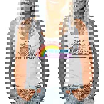 Take A Look It's In A Book Reading Book Vintage Rainbow Women Tank Top - Thegiftio UK
