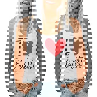 I Love Elizabeth Nombre Personalizado Chica Amiga Corazón Camiseta sin mangas para mujer - Regaloses