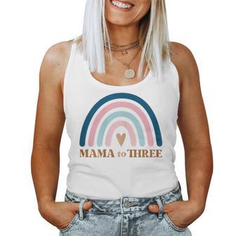 Mom Of Three Third Baby Announcement Women Tank Top - Thegiftio UK