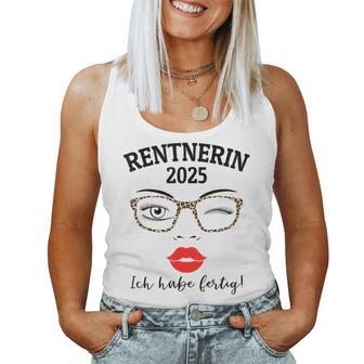 Pensioner 2025 Leopard Glasses For Woman In Retirement Have Ready Tank Top Frauen - Geschenkecke