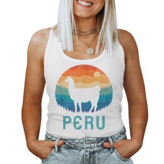 Peru Retro Llamaintage Machu Picchu Alpaca South American Tank Top Frauen - Geschenkecke