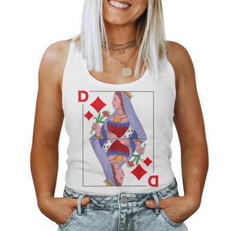 Playing Card Lady Queen Checked Card Costume Fancy Dress Groups Tank Top Frauen - Geschenkecke