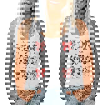 Soccer Coquette Bow Soccer Mama Soccer Mom Women Tank Top - Thegiftio