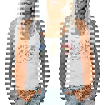 Subtle Boho Flowers Anti Trumpp Women Tank Top | Mazezy