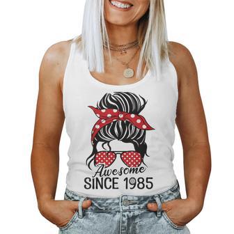 Vintage Awesome Since 1985 Woman And Girl Born 1985 Gray Tank Top Frauen - Geschenkecke