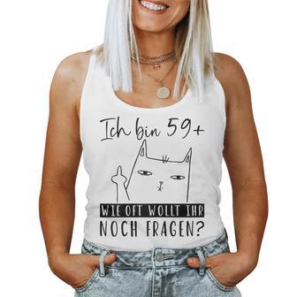 Women's 60Th Birthday Ich Bin 59 Cat 60 Years Woman S Tank Top Frauen - Geschenkecke