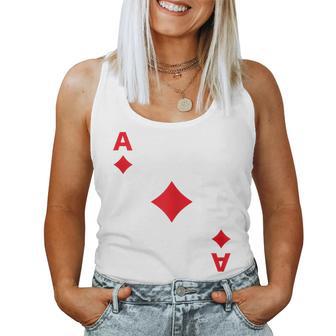 Women's Playing Card Chequered Ace Card Costume Fancy Dress Ass Groups Tank Top Frauen - Geschenkecke