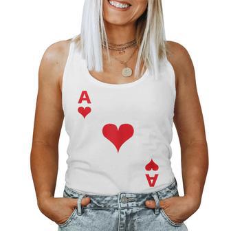 Women's Playing Card Heart Ace Card Costume Fancy Dress Ass Groups Tank Top Frauen - Geschenkecke