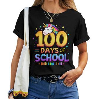 100 Days Of School Unicorn Cute Magical 100 Days Girls Women T-shirt - Thegiftio UK