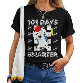 101 Days Of School Happy 100 Days Smarter Teacher Women T-shirt - Thegiftio UK
