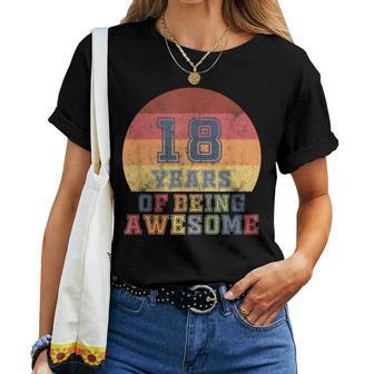 18Th Birthday Girl Daughter 18 Years Old Son Boys Retro T-shirt Frauen - Geschenkecke