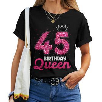 45 Geburtstag Süßes Krone Queen Für Frau 45 Jahre T-shirt Frauen - Geschenkecke