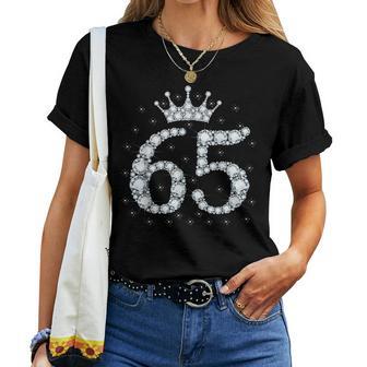 65 Crown 65 Years Old Happy 65Th Birthday Girls Ladies T-shirt Frauen - Geschenkecke