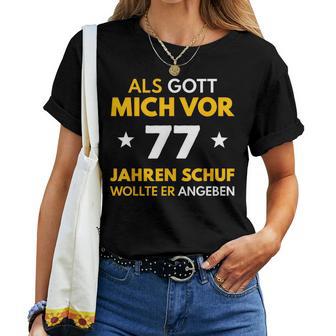 77Th Birthday Man Woman 77 Years 1946 Decorative T-shirt Frauen - Geschenkecke