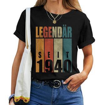 84Th Birthday Woman Man Legendary Since 1940 T-shirt Frauen - Geschenkecke