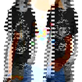Autism Awareness Respect Love Support Blue Autism Boy Girls Women T-shirt - Seseable