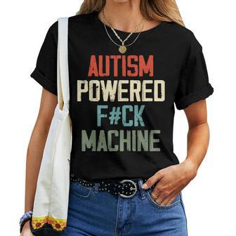 Autism Powered FCk Machine Retro Health Apparel Women Women T-shirt - Thegiftio UK