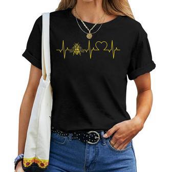 Bee Heartbeat Beekeepers Heart Ecg Beekeeping Honey Bee T-shirt Frauen - Geschenkecke