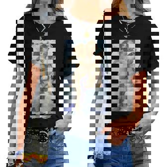 Besar Ángeles Primer Beso Pintura Ángel Besando Cupido Amor Cuello Camiseta de mujer - Regaloses