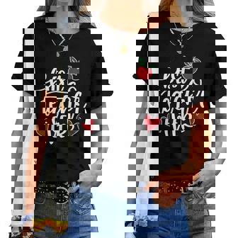 Best Teacher Ever Pomme Et Cœurs Mignons T-shirt femme - Cadeauxyz