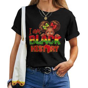 I Am Black History Month African American Afro Hair Girls Women T-shirt - Thegiftio UK