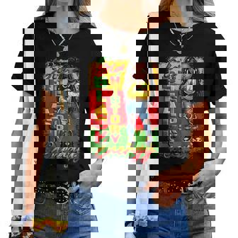 Black History Month Big Black History Energy Black Woman Women T-shirt - Thegiftio